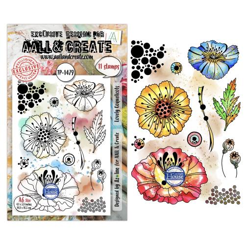Aall and Create Lovely Couleurs A6 Stamp Sets Lovely Coquelicots by Azoline (AALL-TP-1479)