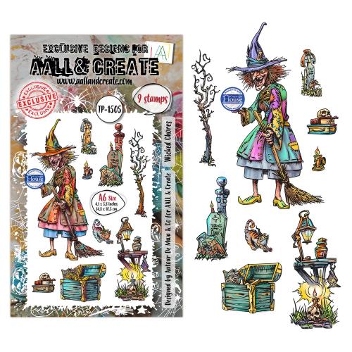 Aall and Create Whispers of Halloween A6 Stamp Sets Wicked Chores by Autour De Mwa & Co (AALL-TP-1505)