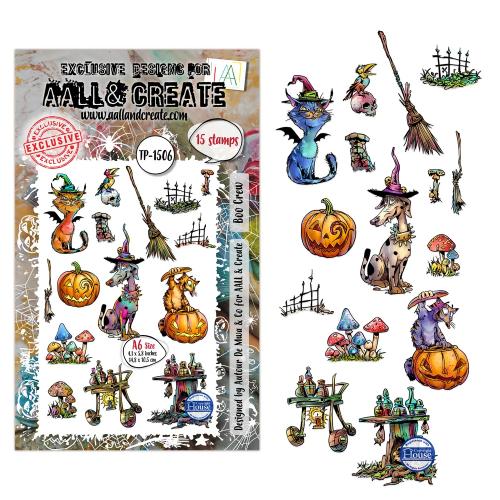 Aall and Create Whispers of Halloween A6 Stamp Sets Boo Crew by Autour De Mwa & Co (AALL-TP-1506)