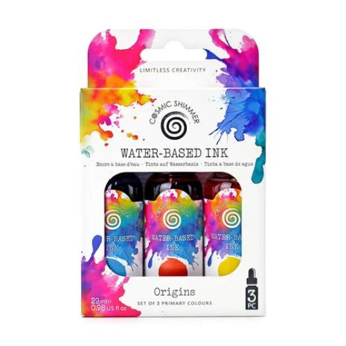 Cosmic Shimmer Origins Water-Based Inks, Set of 3 Primary Colours (55-IKB001-S3)
