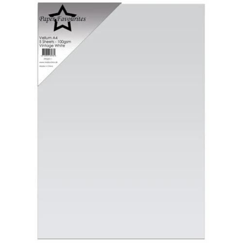 Paper Favourites Vellum A4 Vintage White 100g (5pcs) (PFSS911)