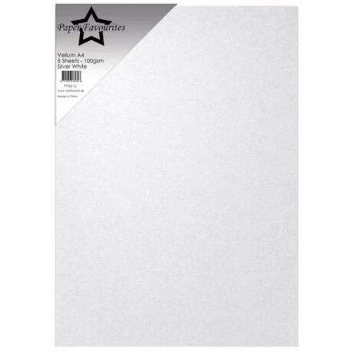 Paper Favourites Vellum A4 Silver White 100g (5pcs) (PFSS912)