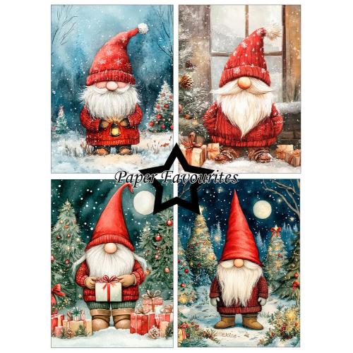 Paper Favourites Christmas Gnomes #2 A6 Paper Pack (PFA630)