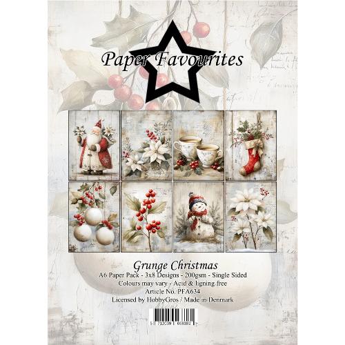 Paper Favourites Grunge Christmas A6 Paper Pack (PFA634)
