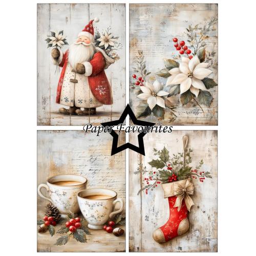 Paper Favourites Grunge Christmas A6 Paper Pack (PFA634)
