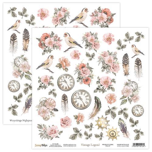 ScrapBoys Vintage Legend 8x8 Inch Paper Pad