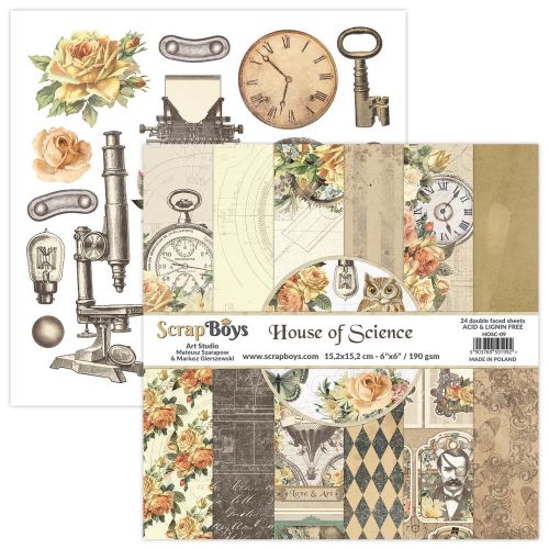 ScrapBoys House Of Science 6x6 Inch Paper Pad