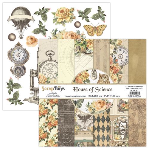 ScrapBoys House Of Science 8x8 Inch Paper Pad