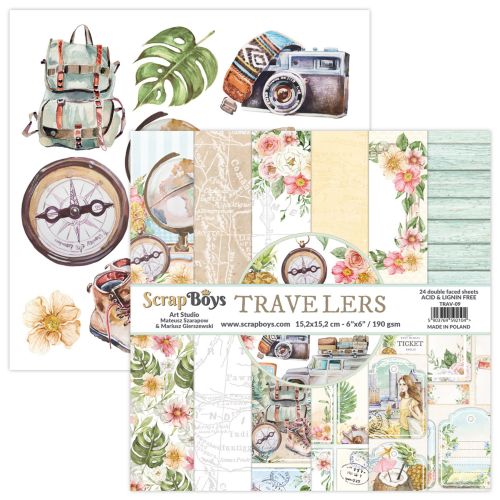 ScrapBoys Travelers 6x6 Inch Paper Pad
