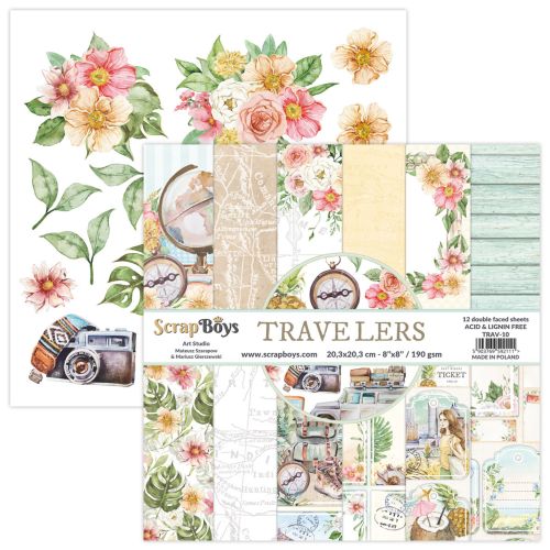 ScrapBoys Travelers 8x8 Inch Paper Pad