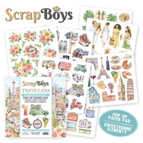 ScrapBoys Travelers 6x6 Inch Pop Up Paper Pad