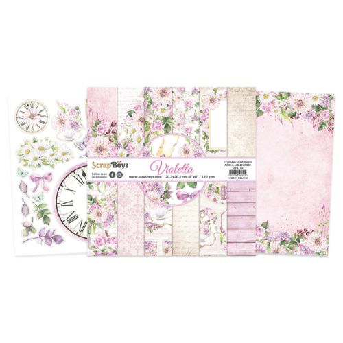 ScrapBoys Violetta 8x8 Inch Paper Pad