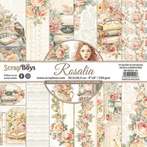 ScrapBoys Rosalia 8x8 Inch Paper Pad