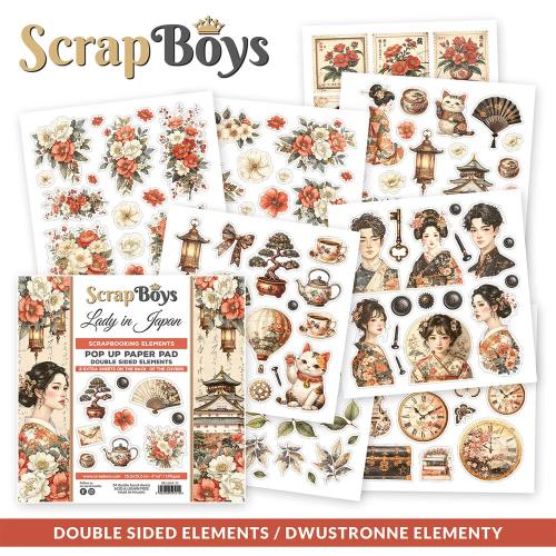 ScrapBoys Lady in Japan 6x6 Inch Pop Up Paper Pad (SB-LAJA-11)
