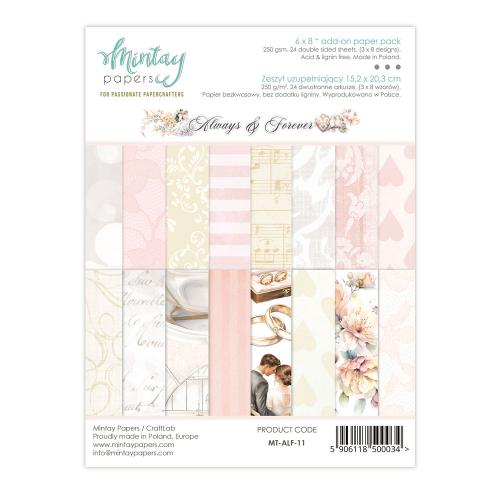 Mintay - 6 x 8 Add-On Paper Pad - Always & Forever (MT-ALF-11)