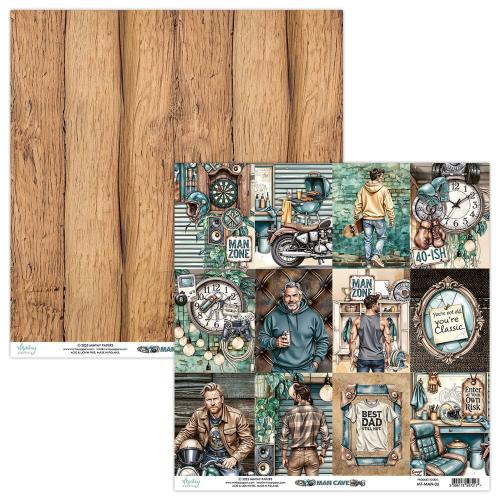 Mintay Man Cave 12x12 Inch Scrapbooking Paper Set (MT-MAN-07) - Postage as per Actual