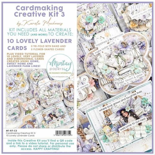Mintay Creative Kit 3 Cardmaking 10 Lovely Lavender Cards (MT-KIT-C3) - Postage as per Actual
