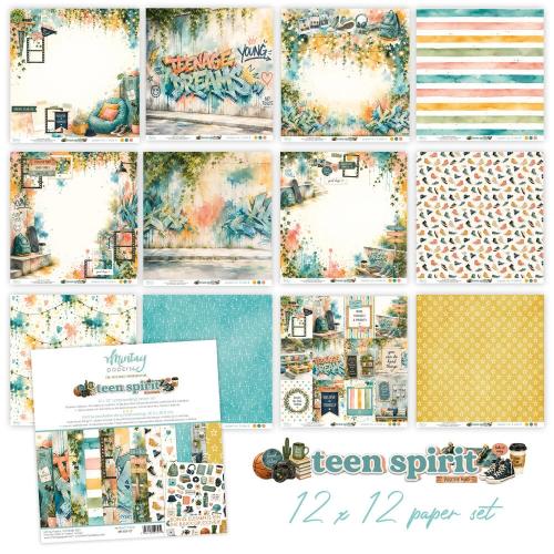Mintay Teen Spirit 12x12 Inch Scrapbooking Paper Set (MT-TSP-07) - Postage as per Actual