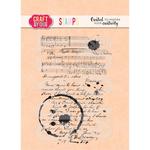 Craft & You Design Stains on the Letters Stamps (CS051)