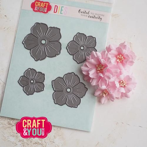 Craft & You Design Garden Flower 2 Dies by Gosia (CW404)