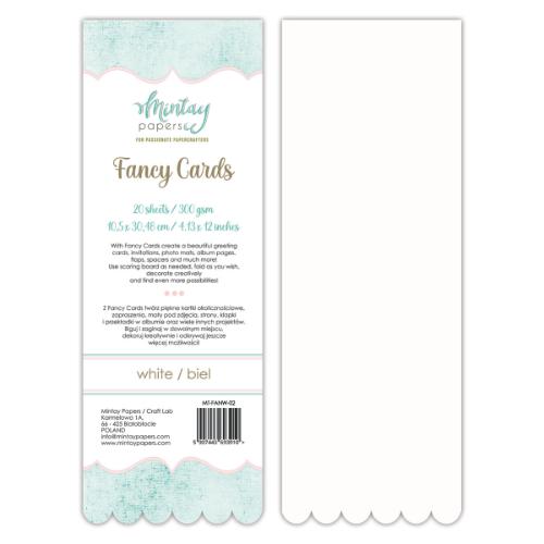 Mintay - Fancy Cards -White - FANW02 - Postage at per Actual