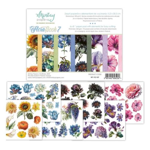 Mintay 6 x 8 Book - elements for precise cutting - Flora 7