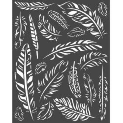 Stamperia - Thick stencil - Amazonia feathers