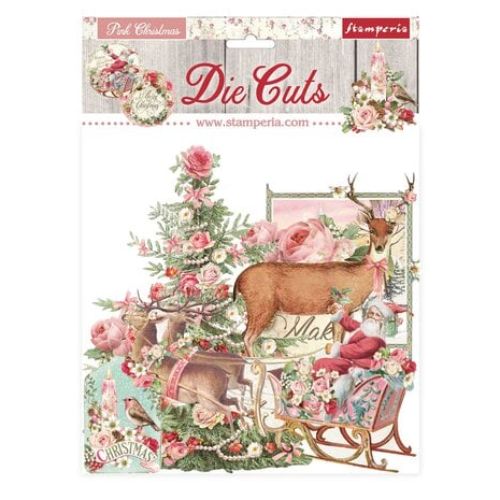Stamperia - Die cuts assorted - Pink Christmas (DFLDC45)