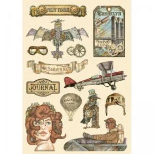 Stamperia - Sir Vagabond Aviator Collection Wooden Shapes - KLSP123