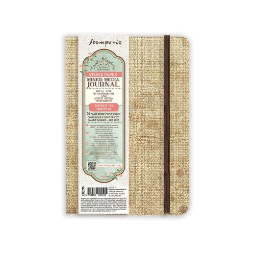 Stamperia Create Happiness Mixed Media Journal A5 Plain Stone Pages (JCH02A5)