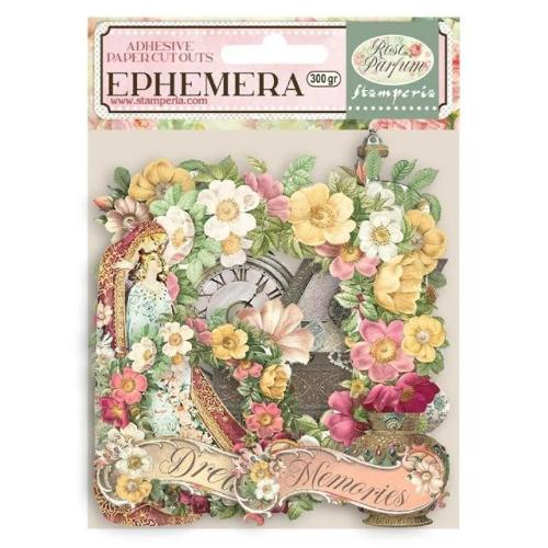 Stamperia - Rose Parfum Adhesive Paper Cut Outs - Ephemera DFLCT09