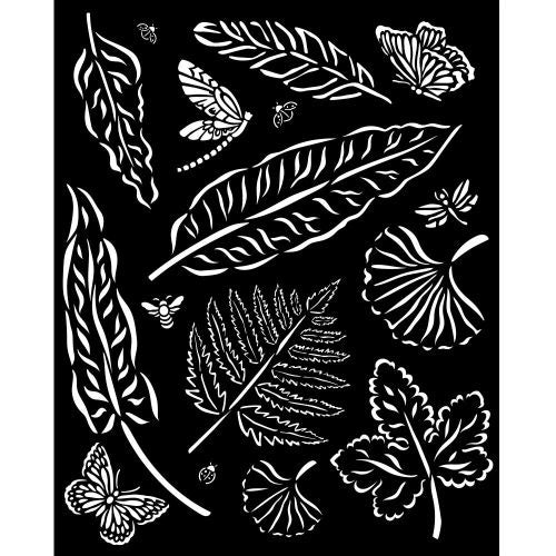 Stamperia - Sunflower Art Thick Stencil 20x25cm Leaves (KSTD138)