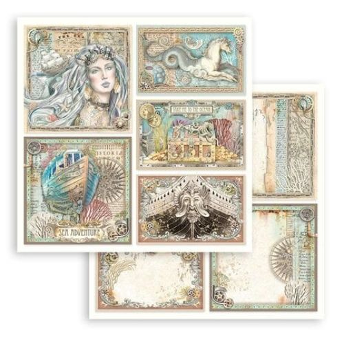 Stamperia - Songs of the Sea 8x8 Inch Paper Pack (SBBS90)
