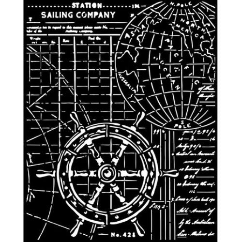 Stamperia - Songs of the Sea Thick Stencil 20x25cm Rudder (KSTD142)