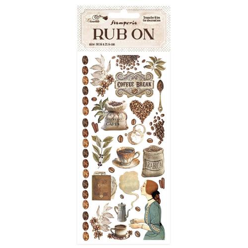 Stamperia - Rub-on 4 x 8.5 Inch - Coffee and Chocolate coffee (DFLRB58)