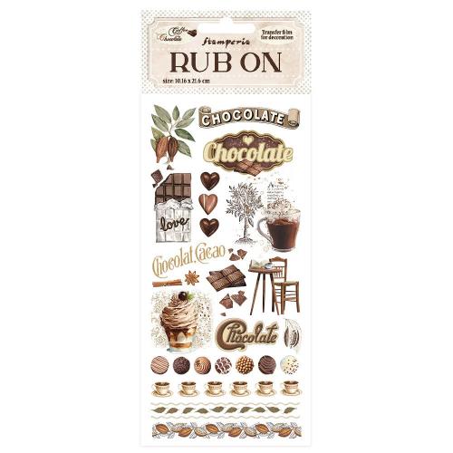Stamperia - Rub-on 4√ó8.5 Inch - Coffee and Chocolate elements (DFLRB59)