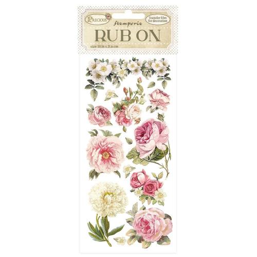 Stamperia - Rub-on 4 x 8.5 Inch - Precious peony (DFLRB61)