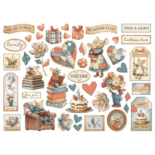 Stamperia Family Die Cuts Assorted (44pcs) (DFLDC124)