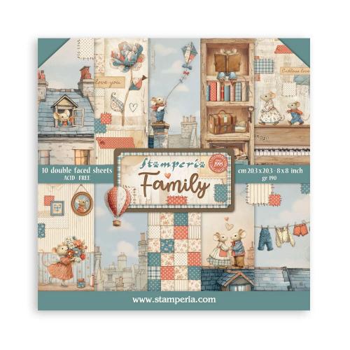 Stamperia Family 8x8 Inch Paper Pack (SBBS137)