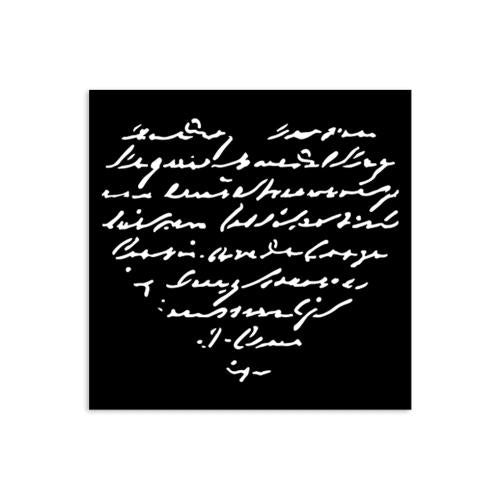 Stamperia Family Thick Stencil 12x12cm Heart With Writing (KSTDS69)