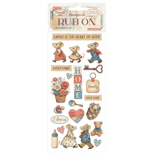 Stamperia Family Rub-On 8,33x2,36 Inch Home (DFLRB217)