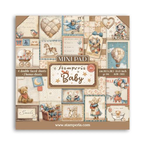 Stamperia Baby 8x8 Inch Mini Pad (6pcs) (SBBMS001)