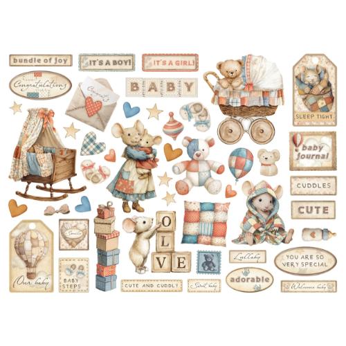 Stamperia Baby Die Cuts Assorted (47pcs) (DFLDC125)