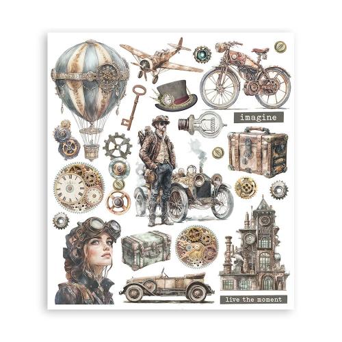 Stamperia Voyages Fantastiques Rub-On 20,5x23cm Assortment (6pcs) (DFLRBXG01)