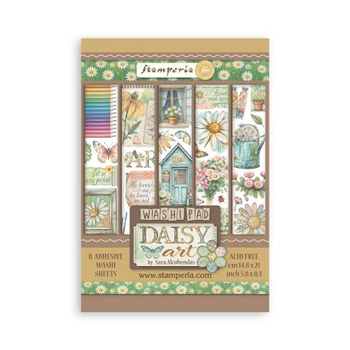Stamperia Daisy Art A5 Washi Pad (8pcs) (SBW30)
