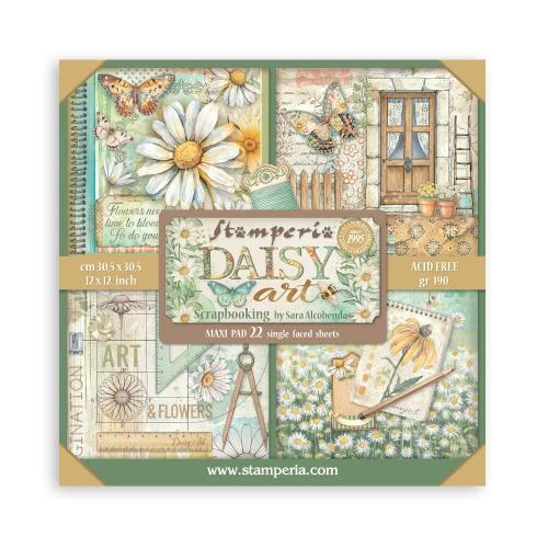 Stamperia Daisy Art 12x12 Inch Paper Pack Maxi (Single Face) (SBBXLB34) - Postage as per Actual