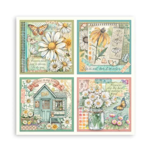 Stamperia Daisy Art 8x8 Inch Paper Pack Maxi (Single Face) (SBBSXB22)