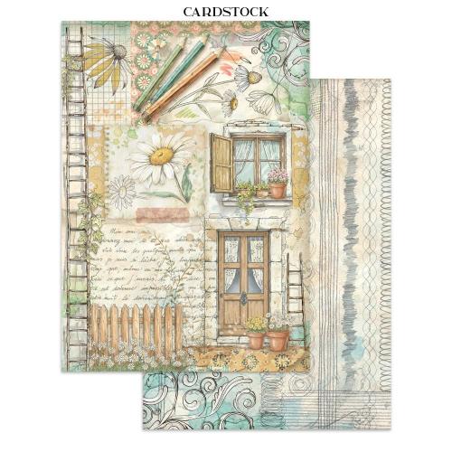 Stamperia Daisy Art Junk Journal Stickers, Backgrounds, Cut-Outs (SBJK14) - Postage as per Actual