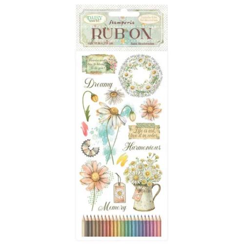 Stamperia Daisy Art Rub-On 10,16x21,6cm Harmonious (DFLRB224)