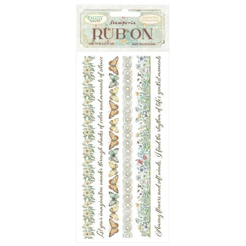 Stamperia Daisy Art Rub-On 10,16x21,6cm Stripes (DFLRB225)